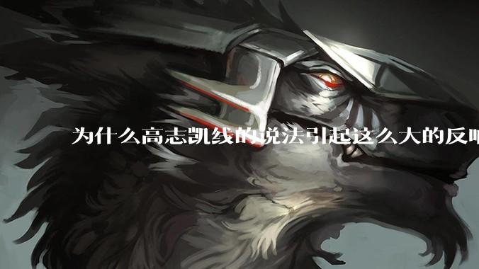 为什么高志凯线的说法引起这么大的反响？